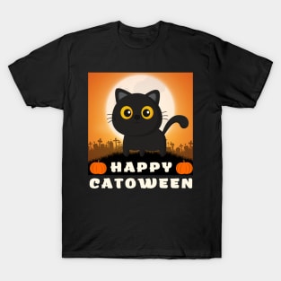 Happy Catoween / Meoween Happy Halloween for Cat Lovers T-Shirt